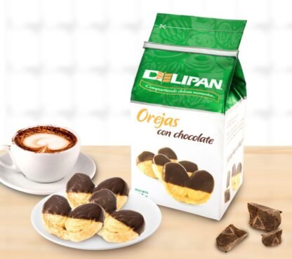 Orejas con Chocolate - Delipan - Cakes, Galletas, Suspiros